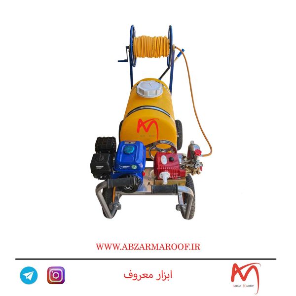 سمپاش 200 لیتری 4 چرخ شیلنگ جمع کن دار |زونگشن|اف اس تی|zs power|fst
